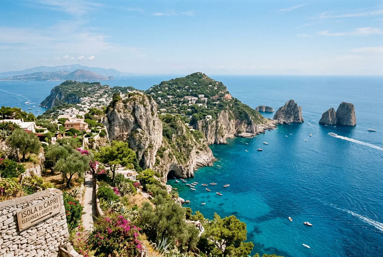 Isola di Capri: eleganza e grotte blu